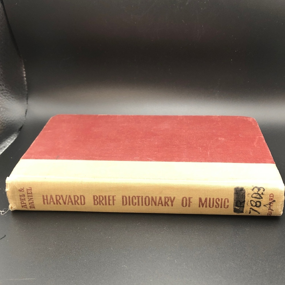 1966 Vintage Harvard Brief Dictionary of Music - Red and Tan Second Printing